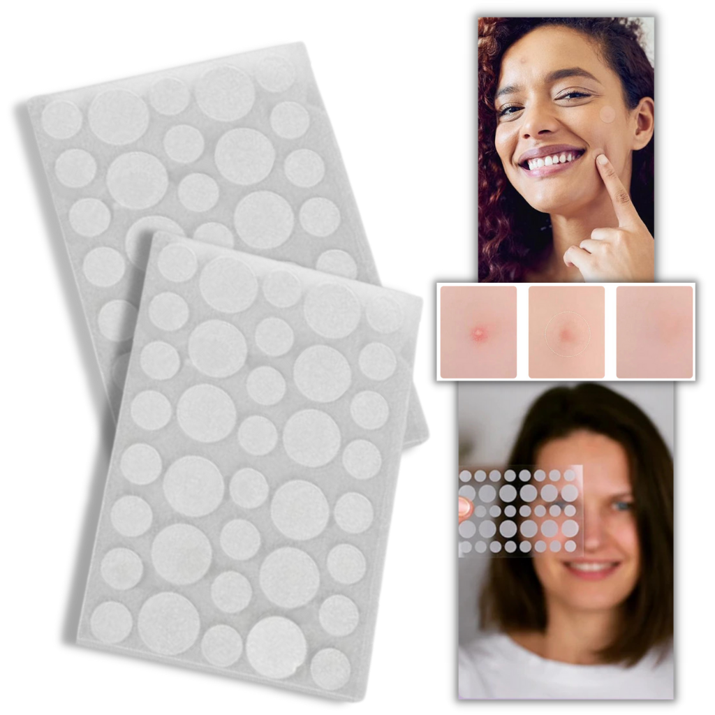 Conjunto de 36 patches invisíveis contra acne da marca Personal Care Kit For Women, para tratamento facial discreto.
