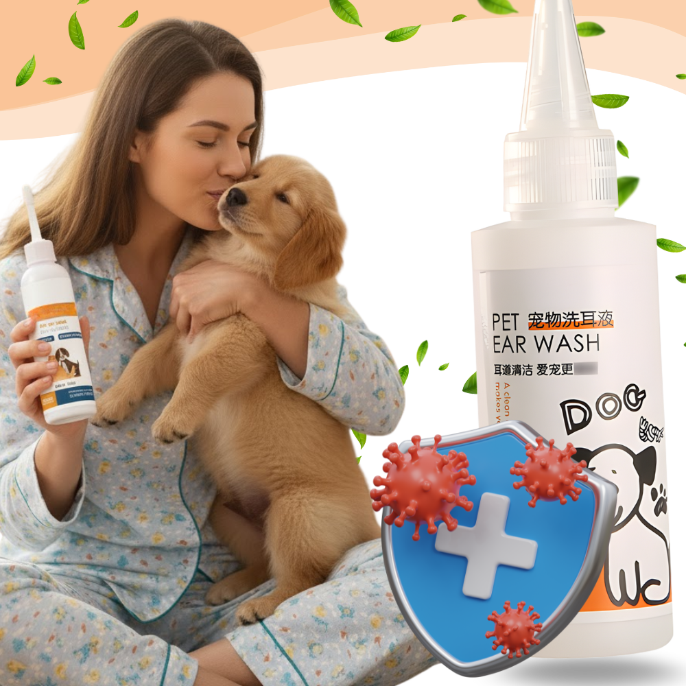 Produto de limpeza e desodorante para ouvidos de animais de estimação Elaimei, com material de toilettagem para pets.