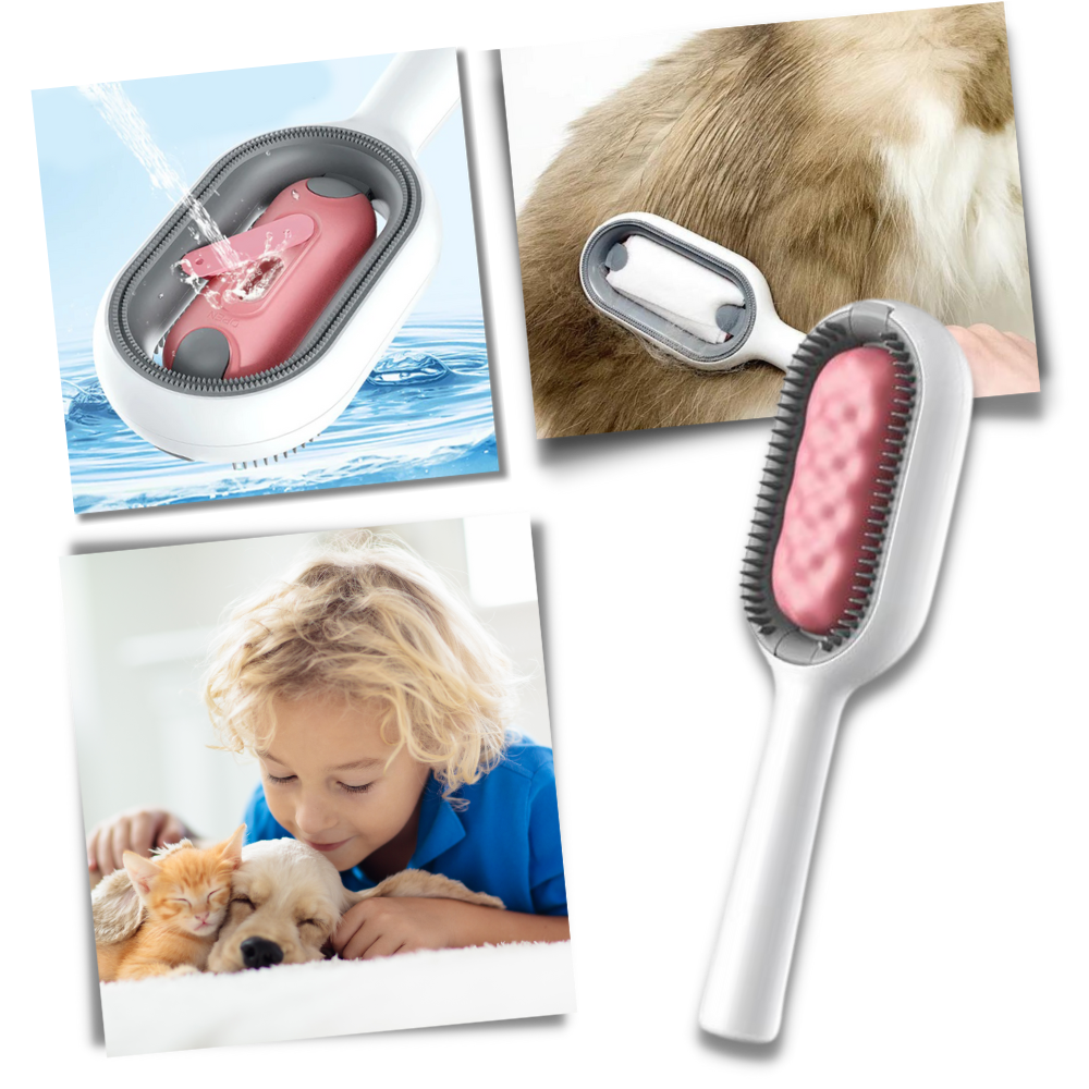 Escova de tosa para pets Jianda com reservatório de água para higiene e cuidado de animais de estimação.