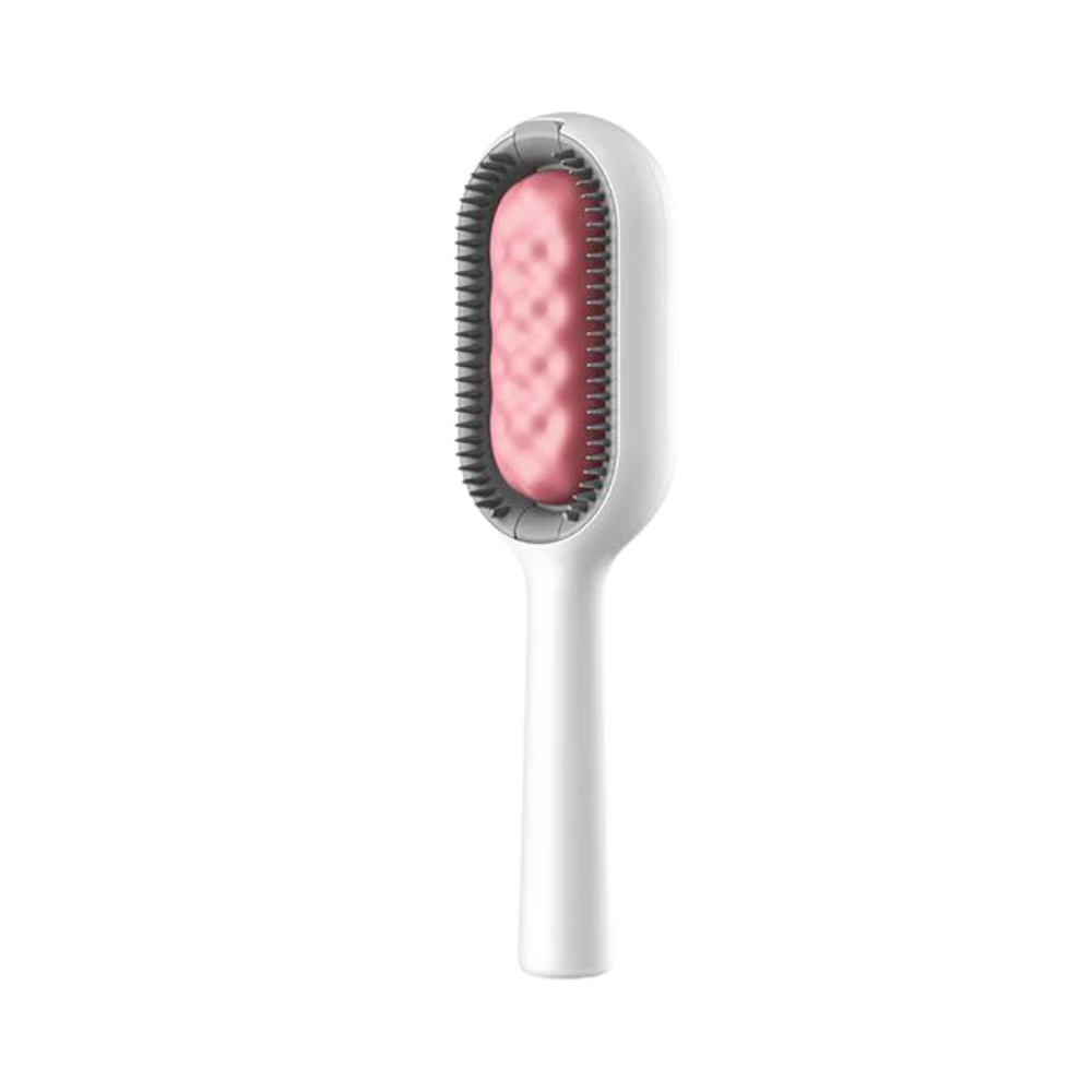 Escova de tosa para animais de estimação Jianda com reservatório de água, ideal para cães de pelagem longa, cor rosa.