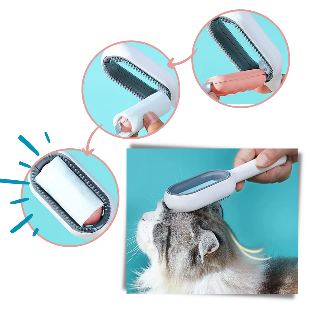 Escova de tosa para animais de estimação Jianda com reservatório de água e função de limpeza automática.