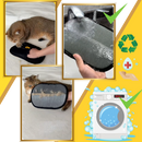 Luva removedora de pelos Pet Thunder para animais, produto de lavanderia sustentável para eliminar pelos de forma eficiente.