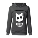 Moletom interativo para animais Colofity, veste de roupa de exterior cinza escuro, com detalhes que estimulam a interação.