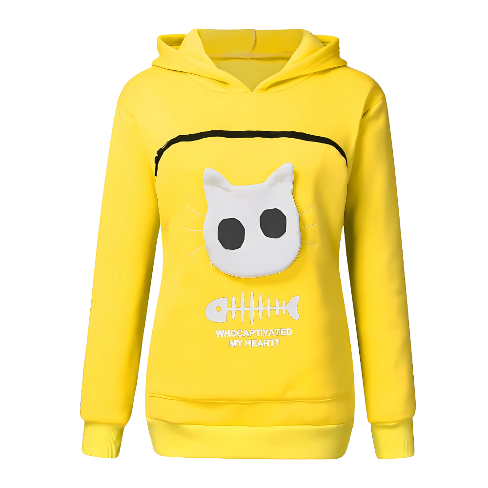 Suéter com capuz interativo para animais de estimação, veste animal de estimação com cor amarela, marca Colofity, roupa de exterior.