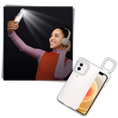 Estojos de telefone Peyan com anel luminoso LED para iPhone 12, em cor branca, com design elegante e funcionalidade de iluminação.