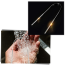 Escova de língua em aço inoxidável Phogeo para cuidados bucais, com superfície lisa para higiene oral eficaz.