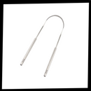 Escova de língua em aço inoxidável Phogeo para cuidados bucais, com cerdas finas para limpeza eficiente da língua.