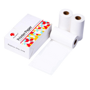 Impressora de stickers sem tinta Phomemo Giyblacko com rolos brancos, impressora portátil para etiquetas e adesivos não adesivos.