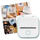 Impressora de stickers sem tinta Giyblacko Phomemo, compacta, branca, exibindo detalhes da impressora portátil para stickers.