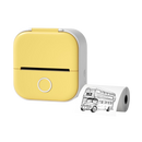 Impressora de stickers sem tinta Giyblacko Phomemo com rolo de etiquetas amarelas e design compacto.