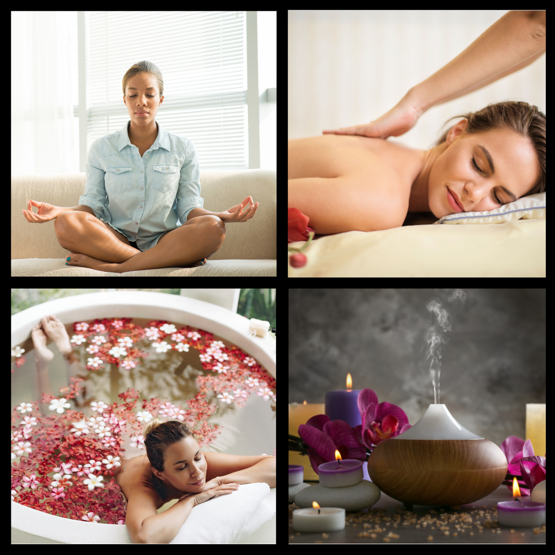 Pack de 6 óleos essenciais Plant Therapy para massagem e relaxamento, com frascos de diferentes aromas.