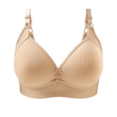 Soutien-gorge push-up sem fio de tamanho grande da Inkach, em tom bege, com design confortável e suporte aprimorado.