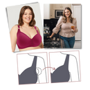 Soutien-gorge sem arame, push-up sem fio, tamanho grande, Inkach, com copas acolchoadas e design confortável para maior suporte.