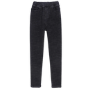 Jegging feminino da Plush em lã polaire térmica preta, confortável e ajustado para uso diário no inverno.