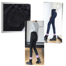 Jegging feminino em lã polaire térmica da Plush, pantalona ajustada preta para frio, com detalhes de costura visíveis.