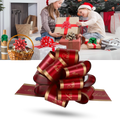 Conjunto de 10 laços festivos de fita da Pmu, fácil de montar, ideal para embrulhos de presentes e decorações natalinas.