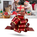 Conjunto de 10 laços festivos de fita da Pmu, fácil de montar, ideal para embrulhos de presentes e decorações natalinas.