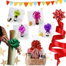 Laços festivos de fita para embrulhar presentes, 10 peças da Pmu, com design fácil de montar para decoração de presentes.