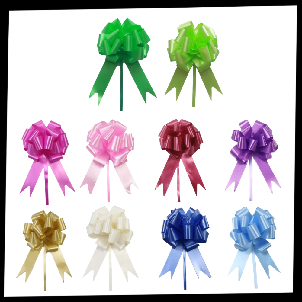 Noeuds em fita festivos para presentes, fácil de montar, marca Pmu, conjunto de 10 peças para decoração de embrulho.
