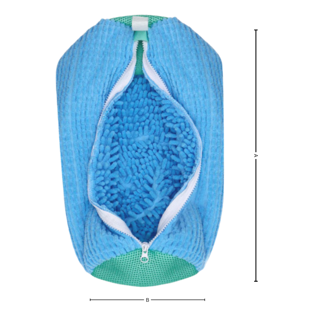 Saco de roupa para calçados em poliéster da Nuolux, ideal para lavar sapatos delicados na máquina de lavar roupa.