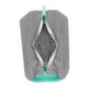 Sac à linge pour chaussures Nuolux en polyester gris, idéal pour laver et protéger chaussures dans la machine à laver.