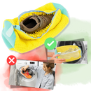 Saco de lavanderia de poliéster para sapatos, proteção de calçados e máquina de lavar, marca Nuolux.