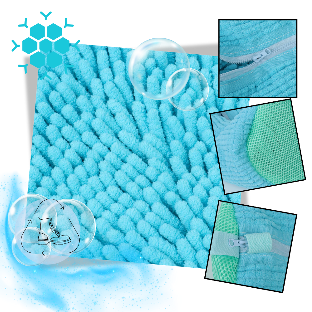 Saco de roupa para sapatos em poliéster da Nuolux, durável e resistente, ideal para lavagem de calçados.
