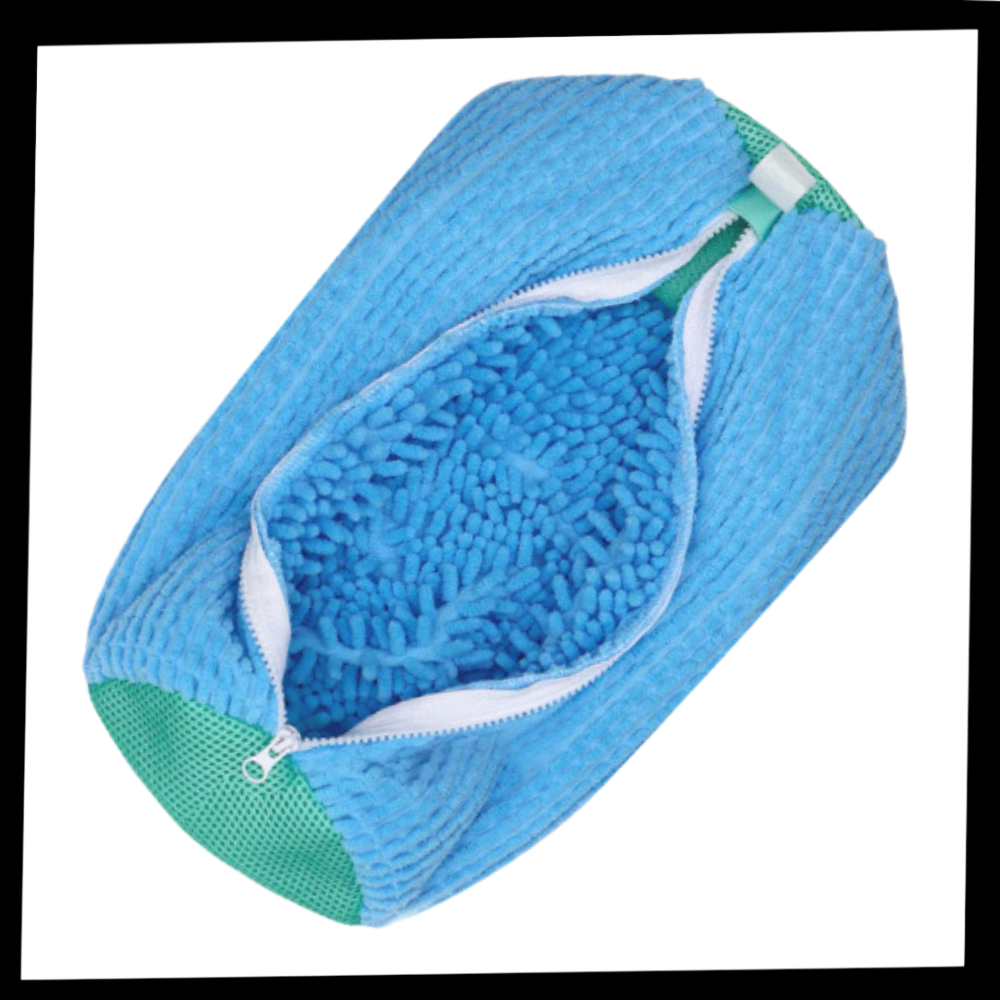 Saco de roupa para calçados em poliéster da Nuolux, ideal para lavagem de sapatos em produtos de blanchisserie.