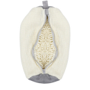 Sac à linge pour chaussures Nuolux en polyester, sac de blanchisserie blanc pour nettoyer et protéger les chaussures.