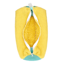 Saco de roupa para calçados em poliéster amarelo da Nuolux, ideal para lavar sapatos na lavanderia.