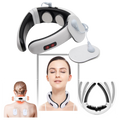 Masseur cervical Ponyta com tração circular e aquecimento infrarrojo, dispositivo de relaxamento para pescoço e ombros.