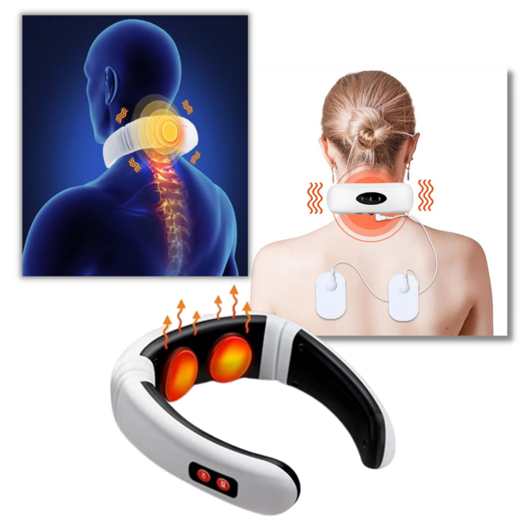 Masseur de cervical Ponyta com traction circular e aquecimento infravermelho para relaxamento e alívio de tensões no pescoço