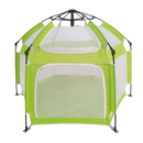 Parque de malha para crianças da The California Beach Co., verde, fácil de montar, ideal para camping e atividades ao ar livre.