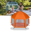 Parc de malha para crianças da The California Beach Co. LLC, ideal para camping e atividades ao ar livre, com estrutura fácil de montar.