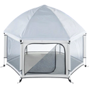 Parque de malha pop-up branco para crianças da The California Beach Co. LLC, ideal para camping e atividades ao ar livre