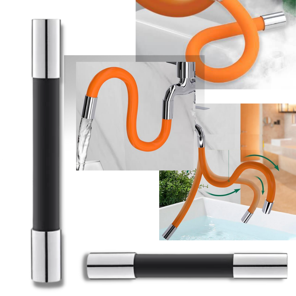 Tubo flexível de extensão para torneira da Portable Foaming Faucet Extension Tubes, 20 cm, preto, para conexão de encanamento.