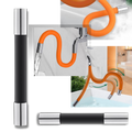 Tubo flexível de extensão para torneira da Portable Foaming Faucet Extension Tubes, 20 cm, preto, para conexão de encanamento.