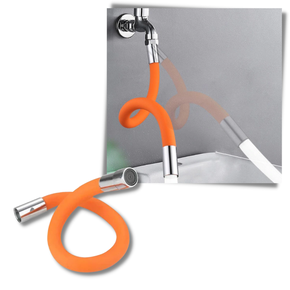 Tubo flexível de extensão de torneira da Portable Foaming Faucet, 20 cm, para conexão de encanamento e água. Cor preta.