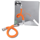 Tubo flexível de extensão de torneira da Portable Foaming Faucet, 20 cm, para conexão de encanamento e água. Cor preta.