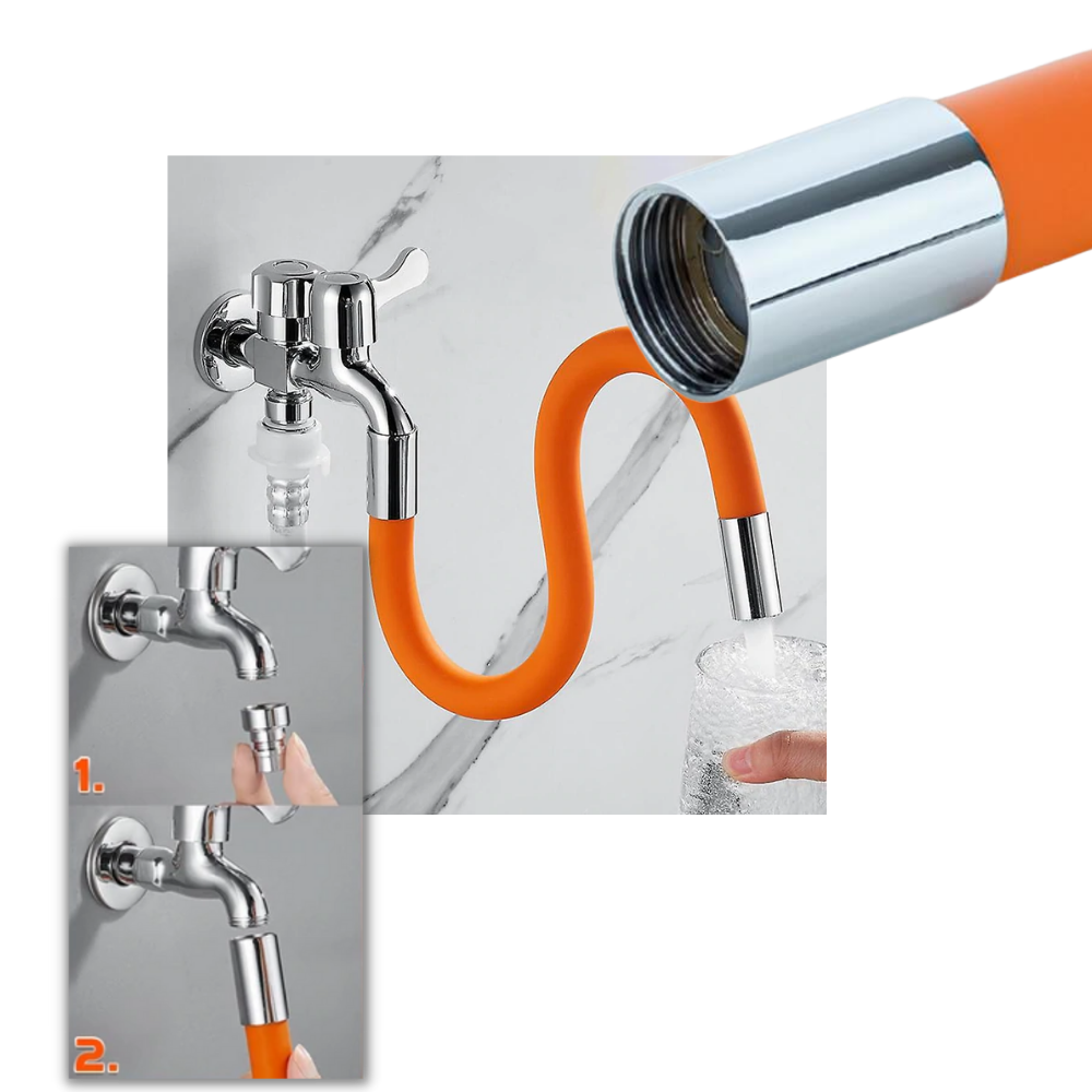 Tuyau flexível de extensão para torneiro da Portable Foaming Faucet Extension Tubes, 20 cm, tubo de plástico preto para encanamento.