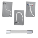Tubo flexível de extensão de torneira portátil, tubo de PVC preto de 20 cm para encanamento e chegada de água.