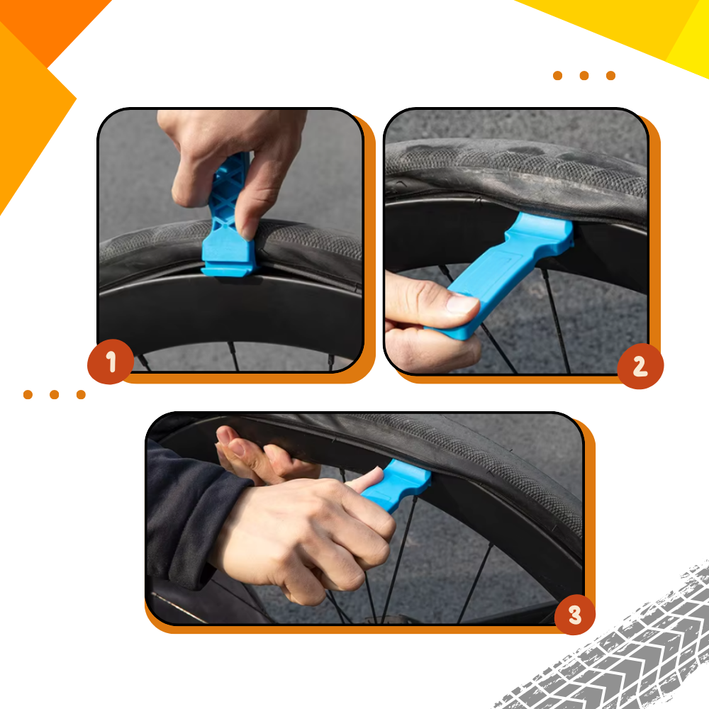 Ferramenta portátil da Vermon para desmontar pneus de bicicleta, ideal para manutenção e reparo de bicicletas.