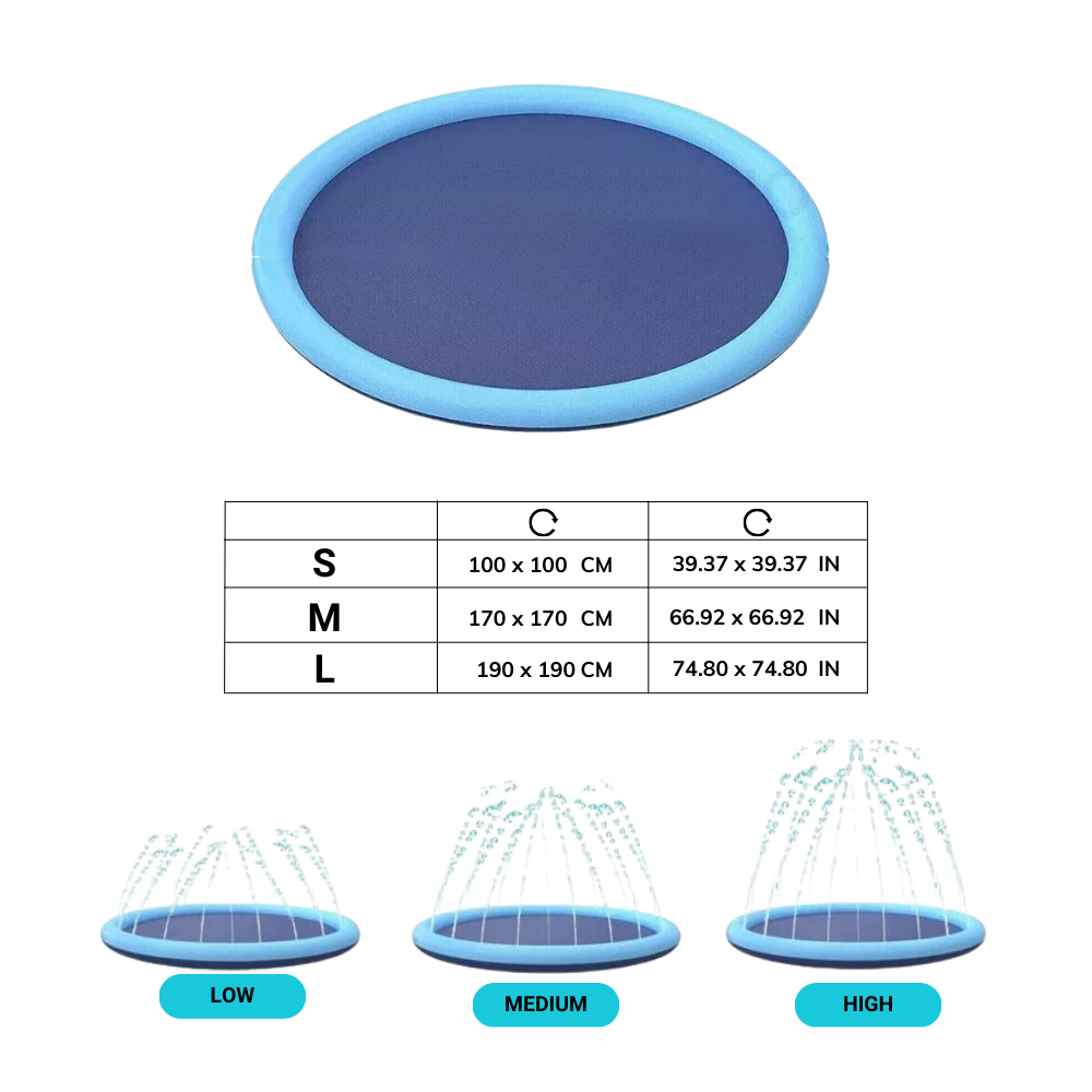 Pataugeoire portátil para cães Lingke, acessório de verão com espaço amplo para banho e diversão ao ar livre para cães.