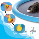Base de pataugeira portátil para cães Lingke, fácil de montar, feita de material resistente para diversão ao ar livre.