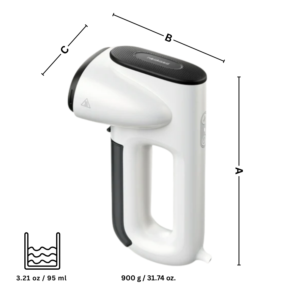 Passador de roupas portátil Divanover, aparelho de vapor para roupas, compacta e fácil de usar para remover vincos.