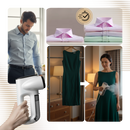 Passadeira a vapor portátil para roupas da marca Divanover, aparelho de lavanderia compacto e fácil de usar.