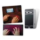 Teclado holográfico portátil de laser Tomtop, teclado virtual virtual de fácil digitação para dispositivos móveis.