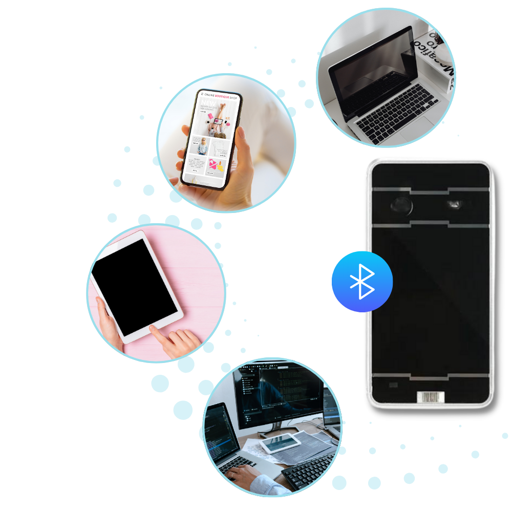 Teclado virtual laser portátil da Tomtop, teclado holográfico com sincronização fluida para dispositivos móveis e telefones.