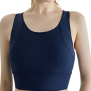 Corretor de postura esportivo Spree azul, veste-se sob roupas, oferece suporte para melhorar a postura durante atividades físicas.