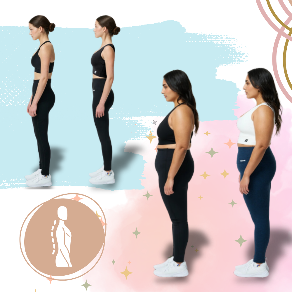 Corrector de postura esportivo da Spree, veste de suporte cervical e lombar para melhorar a postura durante atividades físicas.
